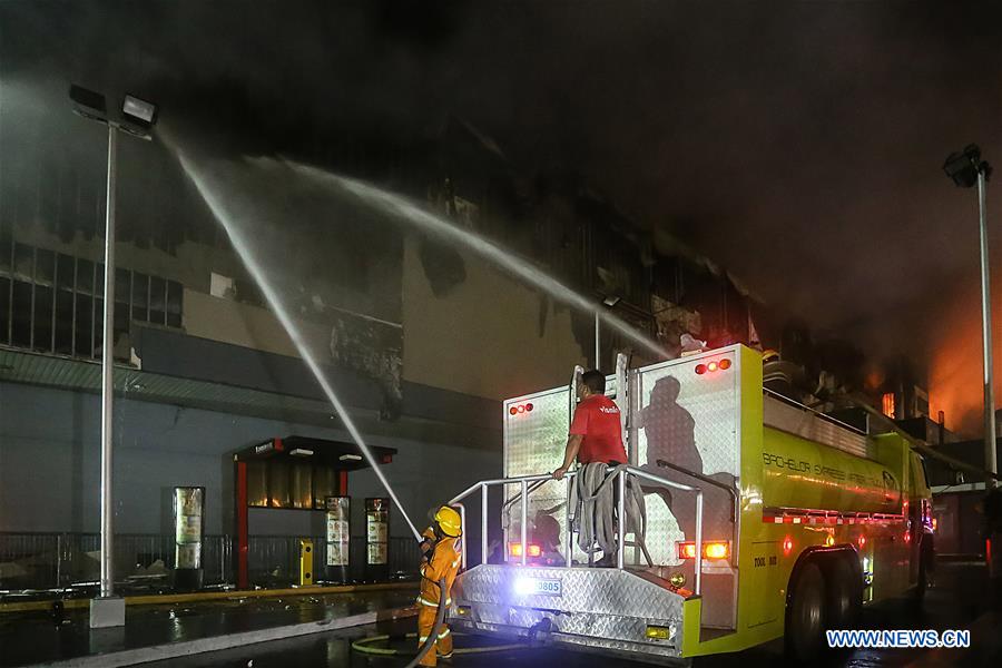 PHILIPPINES-DAVAO CITY-SHOPPING MALL-FIRE