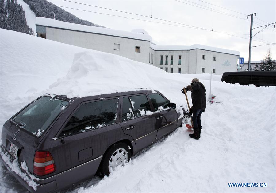 SWITZERLAND-DAVOS-WEF-SNOW