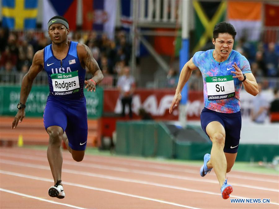 (SP)GERMANY-DUSSELDORF-IAAF WORLD INDOOR TOUR-MEN'S 60M-SU BINGTIAN