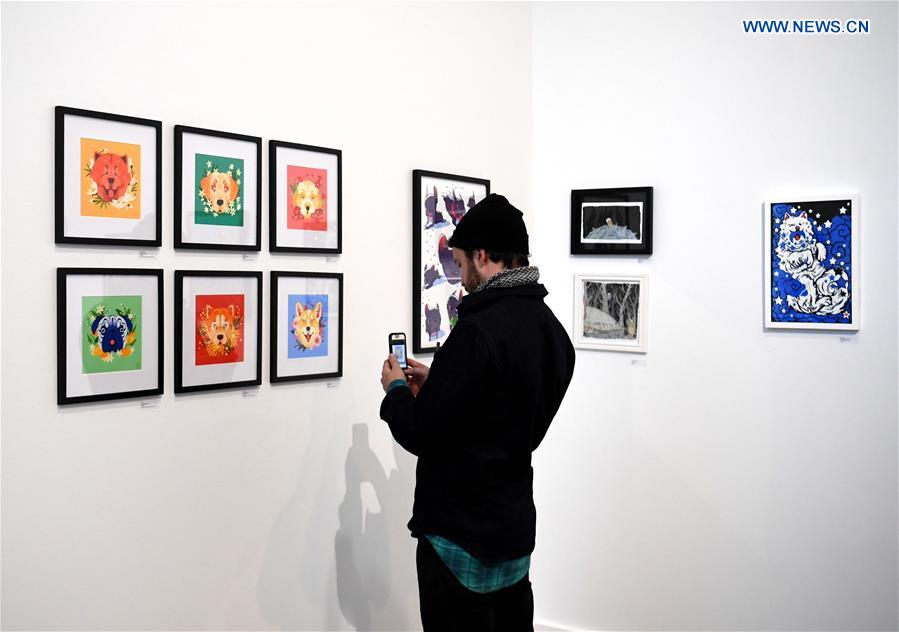 U.S.-SAN FRANCISCO-EXHIBITION-DOG-THEMED ARTWORKS