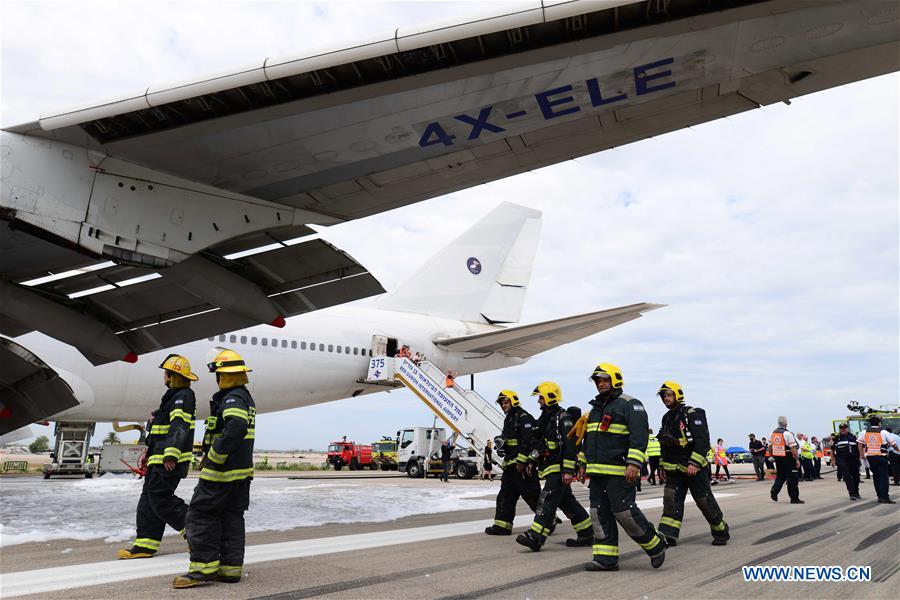 ISRAEL-TEL AVIV-AIRPORT-EMERGENCY DRILL