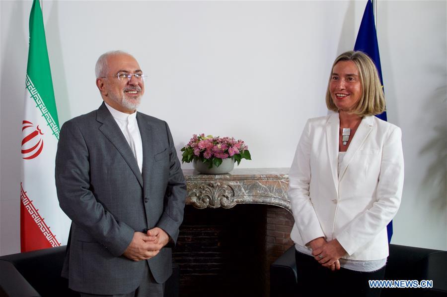 BELGIUM-BRUSSELS-EU-IRAN-MOGHERINI-ZARIF-MEETING