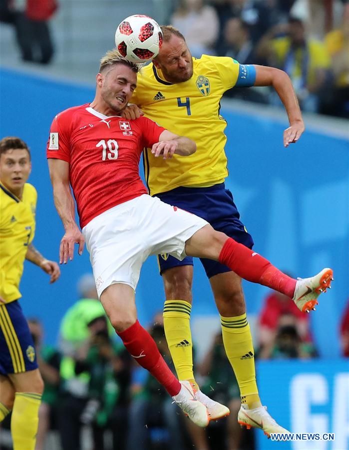 (SP)RUSSIA-SAINT PETERSBURG-2018 WORLD CUP-ROUND OF 16-SWITZERLAND VS SWEDEN