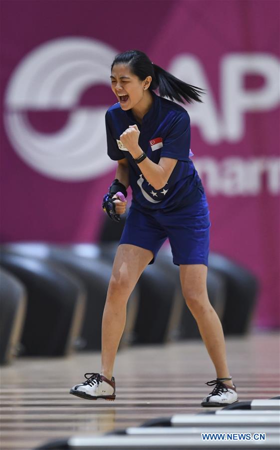 (SP)INDONESIA-PALEMBANG-ASIAN GAMES-BOWLING-WOMEN'S TEAM OF SIX