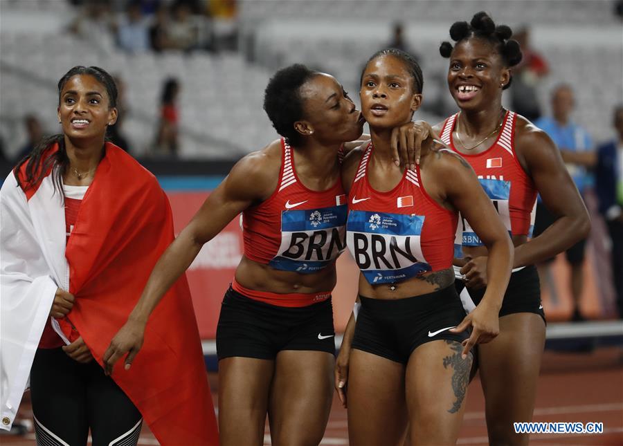 (SP)INDONESIA-JAKARTA-ASIAN GAMES-ATHLETICS-WOMEN'S 4X100M RELAY