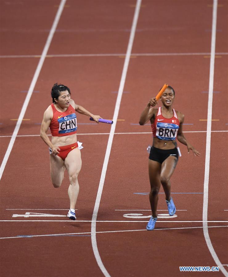 (SP)INDONESIA-JAKARTA-ASIAN GAMES-ATHLETICS-WOMEN'S 4X100M RELAY