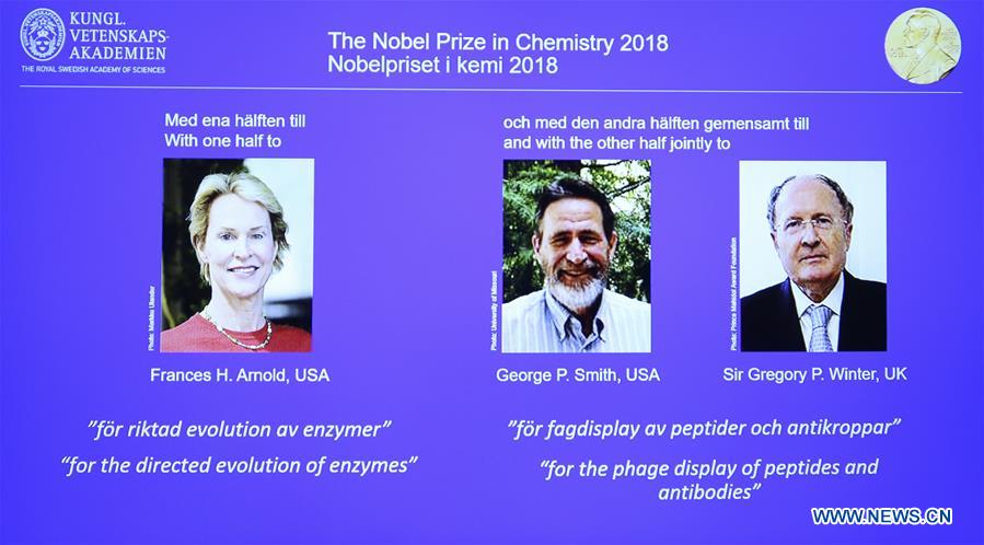 SWEDEN-STOCKHOLM-NOBLE PRIZE-CHEMISTRY-ANNOUNCEMENT