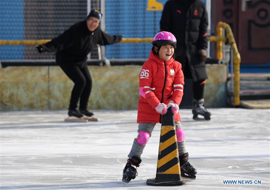 (SP)CHINA-BEIJING-YANQING-PRIMARY SCHOOL STUDENTS-SKATING(CN)