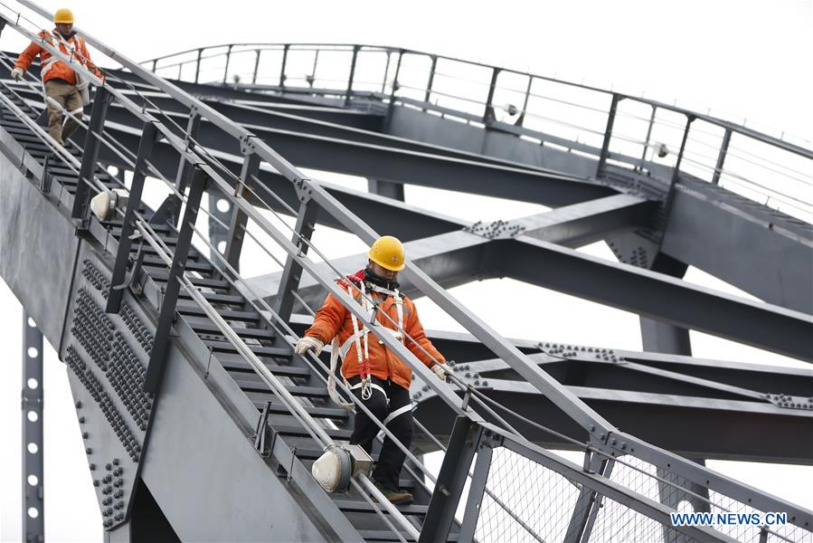 #CHINA-JIUJIANG-SPRING FESTIVAL-TRAVEL RUSH-BRIDGE MAINTENANCE (CN)