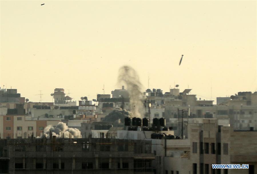 MIDEAST-GAZA-AIRSTRIKES