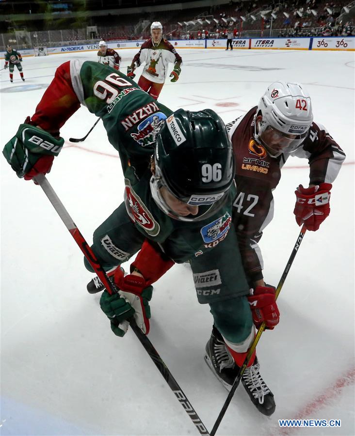 (SP)LATVIA-RIGA-HOCKEY-RAILWAYS CUP-AK BARS VS AVTOMOBILIST 