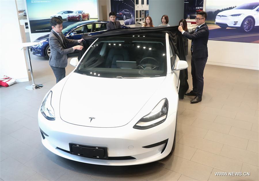 CHINA-SHANGHAI-TESLA-MODEL 3-MADE IN CHINA-UNVEILING (CN)