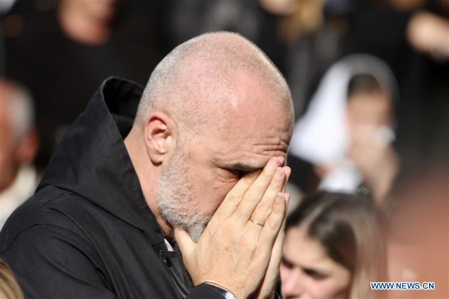 ALBANIA-EARTHQUAKE-FUNERAL