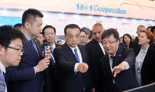 Chinese premier, CEEC leaders visit exhibition in Sofia, Bulgaria