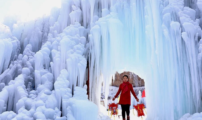 In pics: Huhushui scenic area in Pingshan County, N China's Hebei