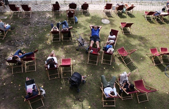 Annual Paris Plage event held at banks of River Seine