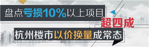 盘点亏损10%以上项目超四成 杭州楼市以价换量成常态