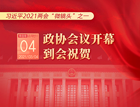 习近平2021两会“微镜头”之一：3月4日 政协会议开幕，到会祝贺